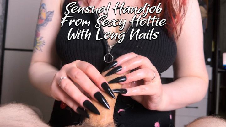 Sexy Hottie With Long Nails Gives You Sensual Handjob