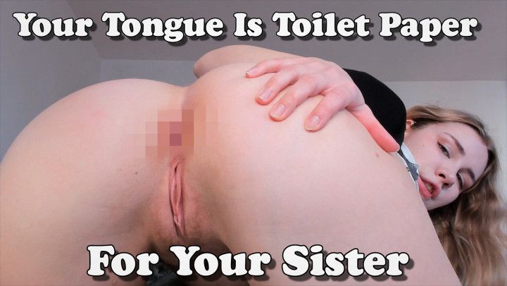 Clean Step-Sisters Dirty Asshole After Toilet