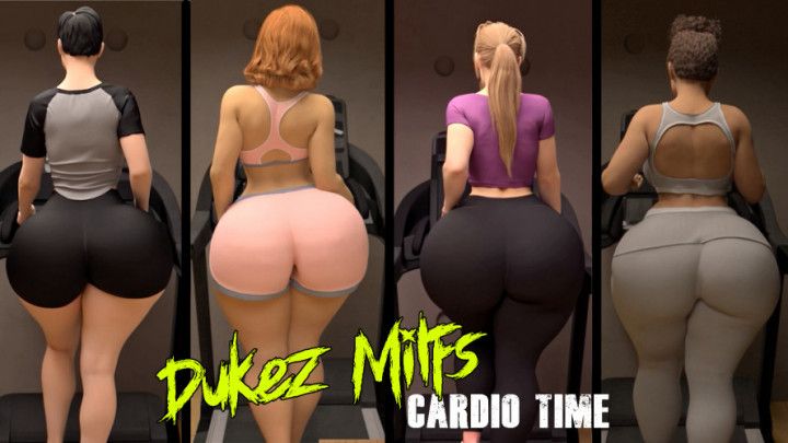 Curvy Milf's working on their cardio
