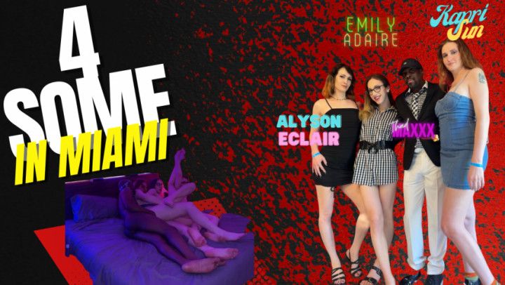 Interracial BBC Group Fuck with TS Stars in Miami