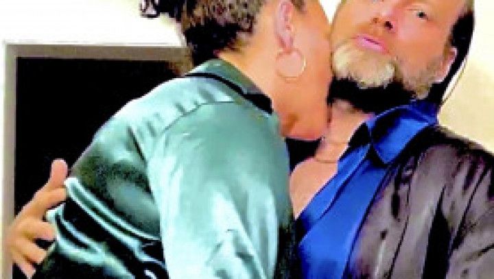 Italian Milf in Green Satin Blouse Part1