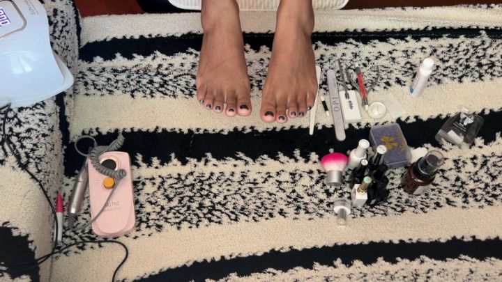BLACK CHROME PEDICURE POLISH