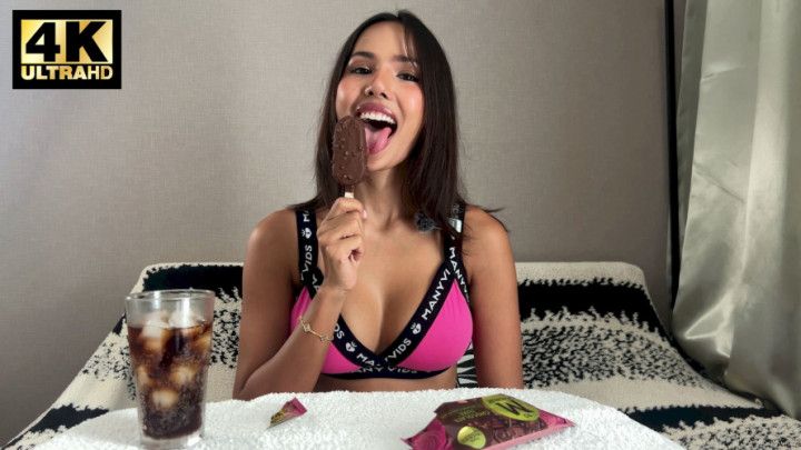 ASMR Magnum Ice Cream and Coke 4K