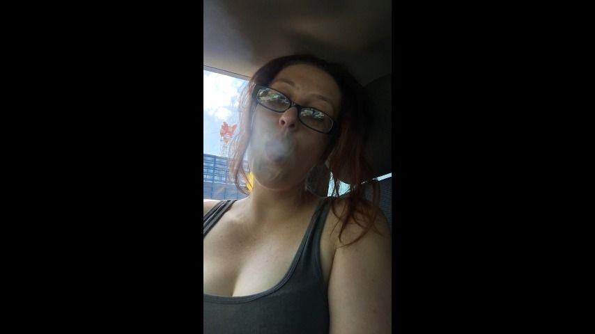 Goddess D Smoking Cork Tip in the Car