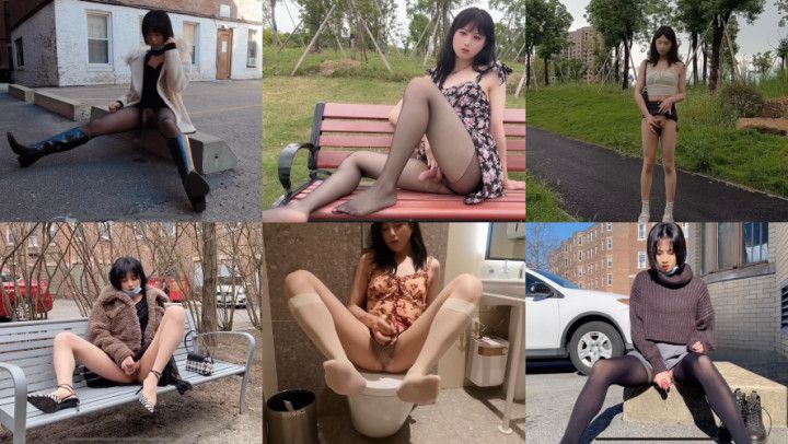 7 Outdoor Cumshots &amp; Pissing Compilation