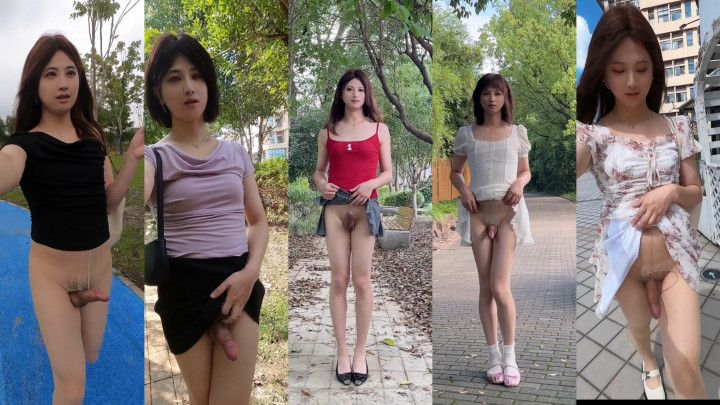 8 Outdoor Public Cumshots Compilation