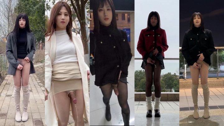 7 Outdoor Public Cumshots &amp; Pissing Compilation