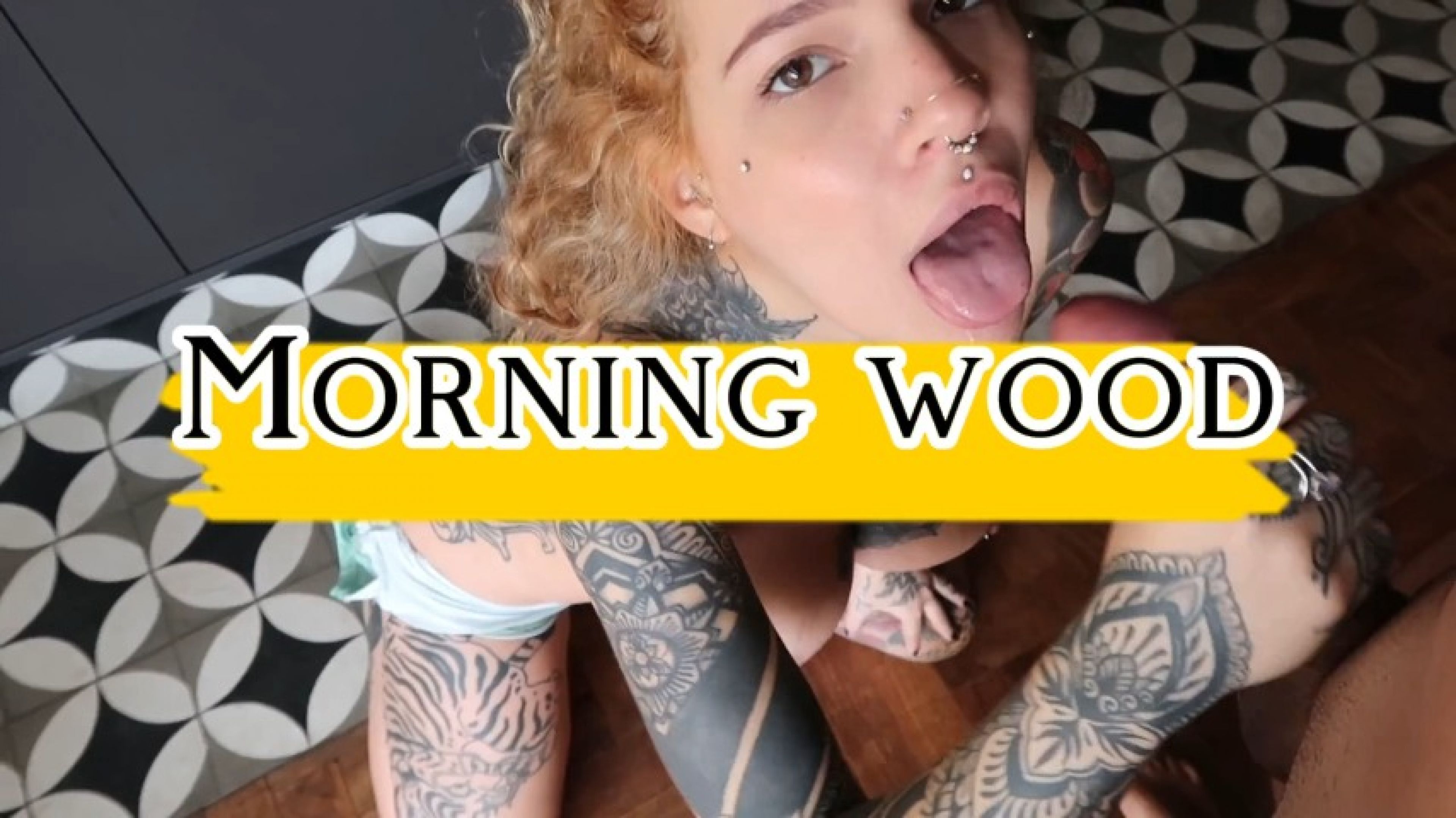 helping my stepbro with his morning wood