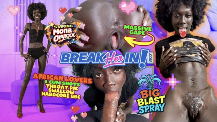 Sexy Slim Sudanese Black Barbie Mona Onyxxx Cum Covered