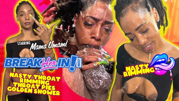 Black MILF Ultra Messy Throat Smash Pee Splash