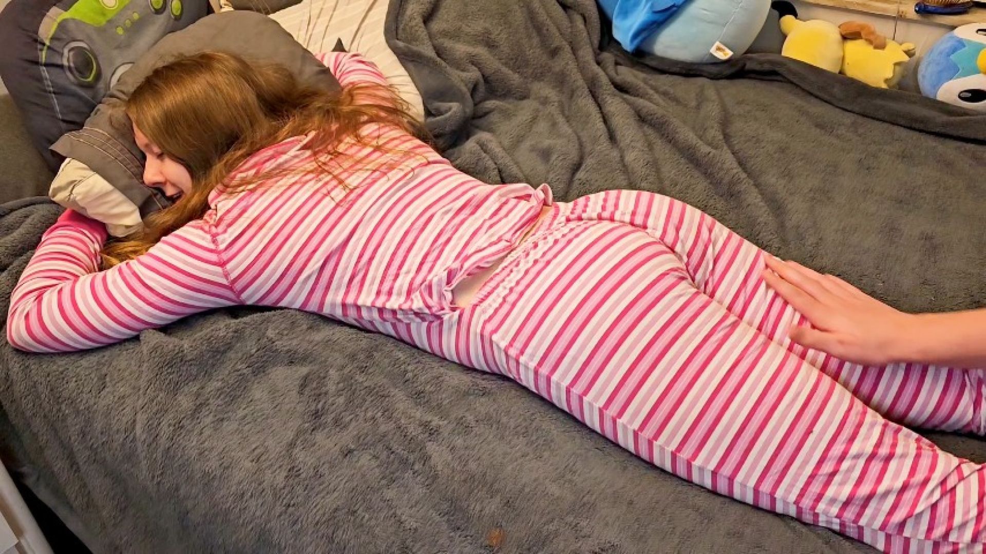 She Couldn't Help but Fuck Me, look at my butt in these PJs