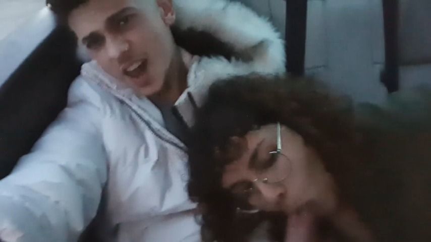 Blowjob with arab girl on my car