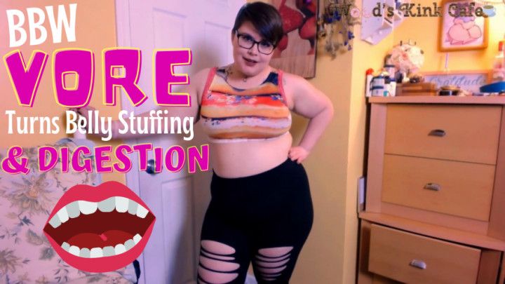 BBW Vore Turns Stuffing & Digestion