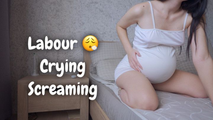 Labor! Screaming and Crying! Pregnant Belly