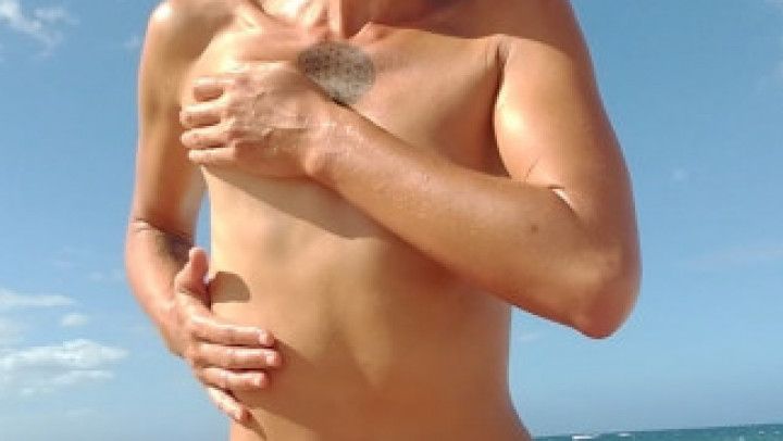 Nude Beach Oil Massage