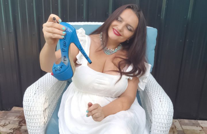 Signing Royal Blue shoe by Domina Paulina