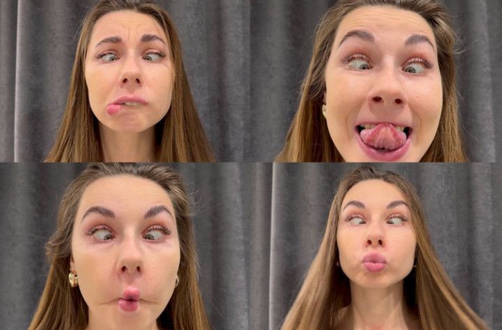 Making silly faces, eyes crossed custom video) part 2