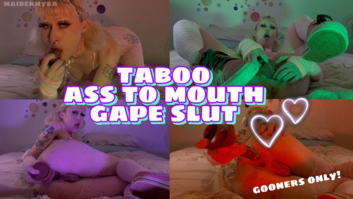 Taboo Slut Tastes and Gapes Butthole