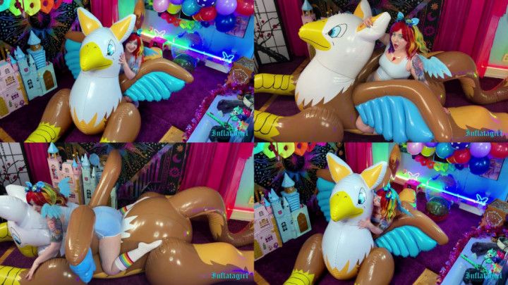 Rainbow Dash Cums With Gilda The Inflatable Gryphon