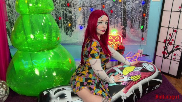 Sally Rides Inflatable Sally and Cums To Deflation