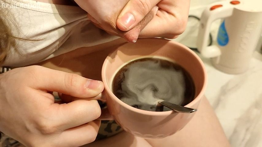 Making you some coffee with breast milk