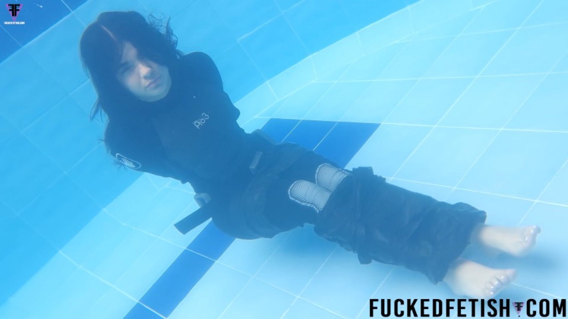 Emy Mermaid black tape underwater neoprene black Screams