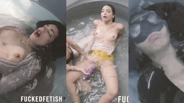 HD 2024 61min Hitachi underwater masturbation bathtub Compi