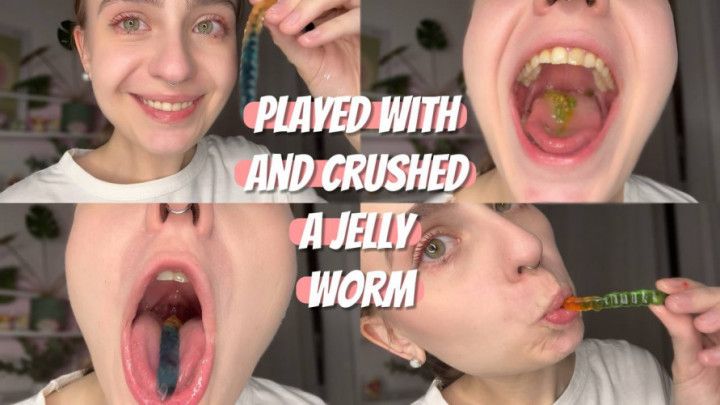 ASMR: Jelly worm in the mouth