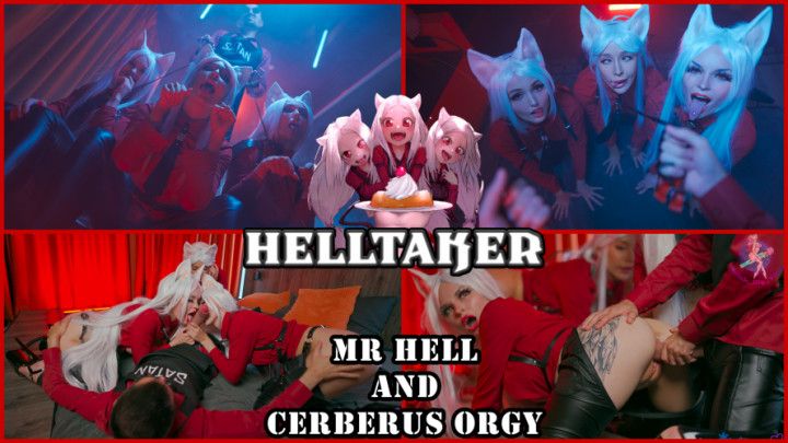 Helltaker: Mr Hell and Cerberus Orgy