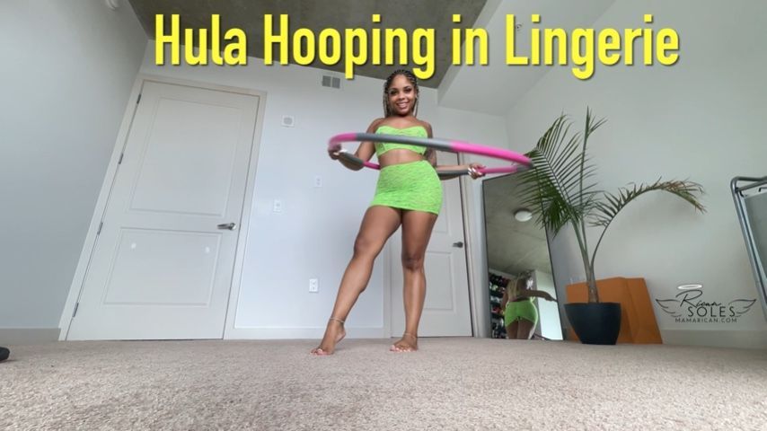 Hula Hooping in Lingerie