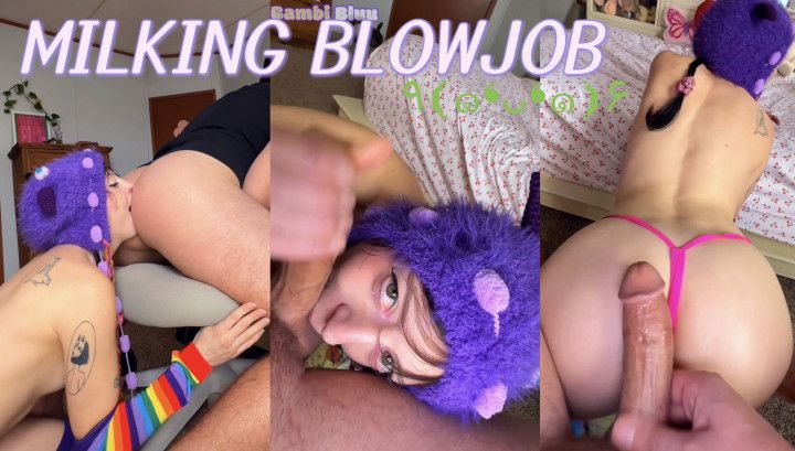 Step-Daddys Monster Milking Blowjob Rimjob POV