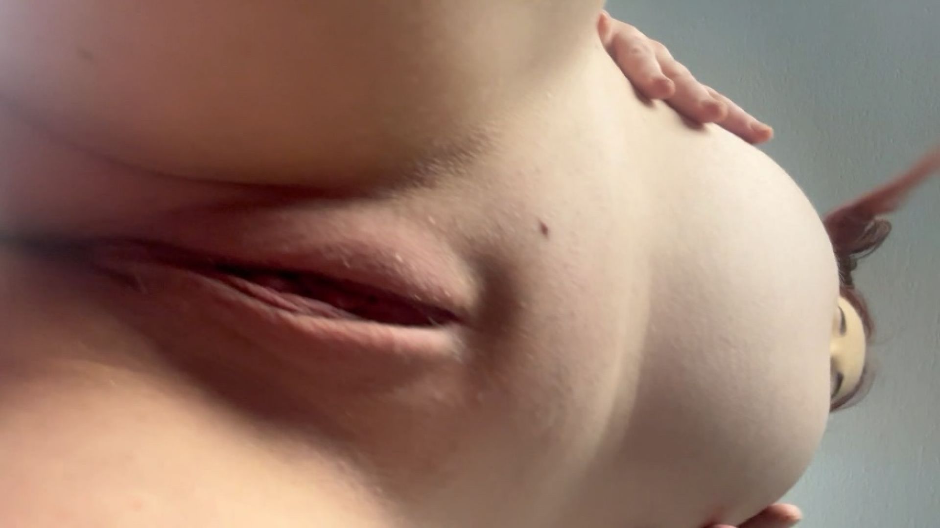 POV from under my pregnant belly and dirty talk