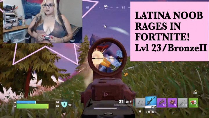 Latina NOOB Rages in Fortnite SFW-nonnude