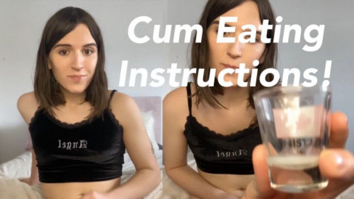 Cum Eating Instructions