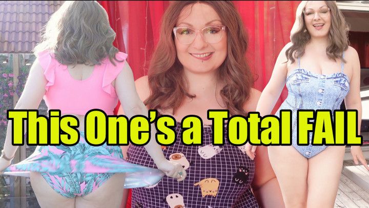 Trying on Two Swimsuits: Cute Pink vs. Denim Disaster