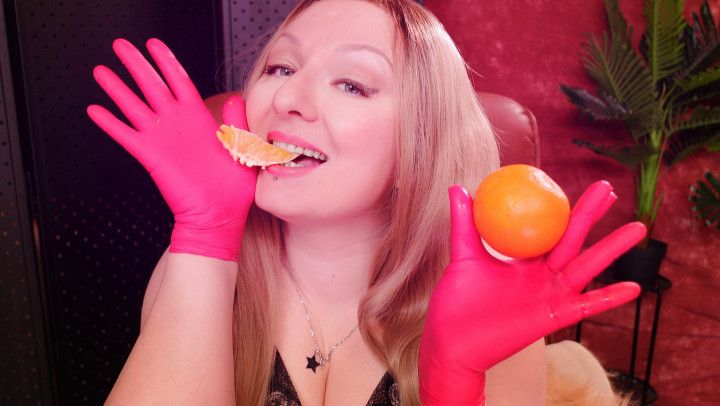 ASMR: Nitrile Gloves and Food Fetish