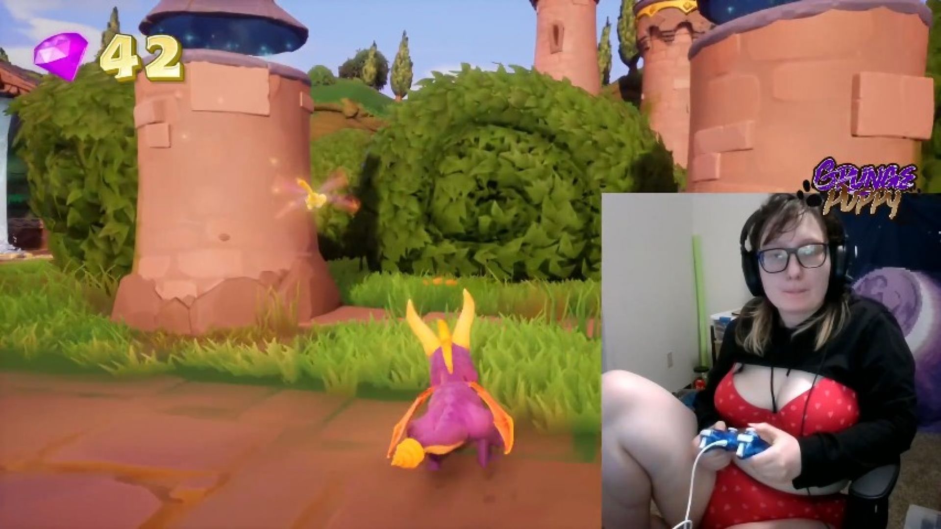 Gamer Girl Playing Spyro Reignited