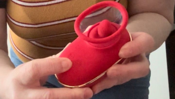 Unboxing a new toy and douche bulb