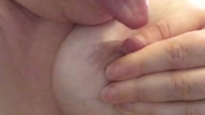 Yum milky tits!mommy tastes for 1st time