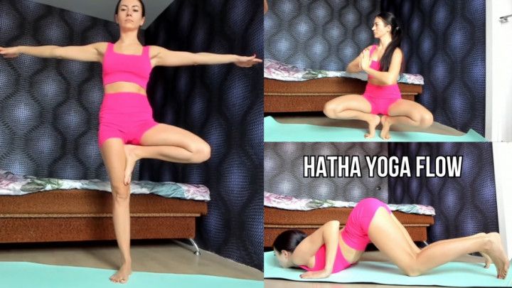 Sexy Yoga Flow in Short Shorts - Legs, Feet & Deep Stretches