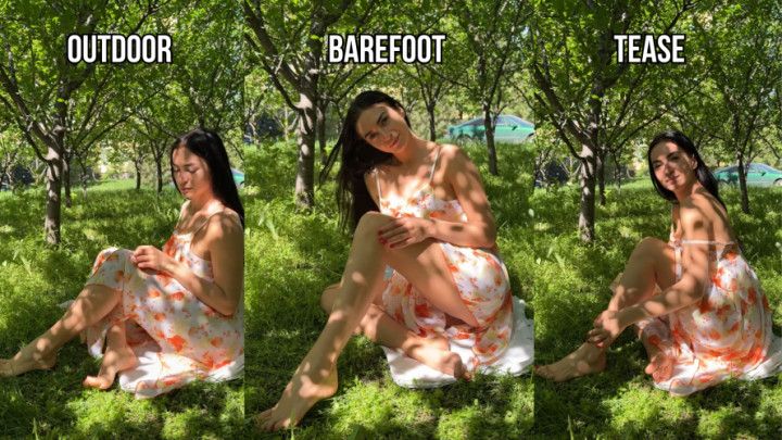 Outdoor Barefoot Tease