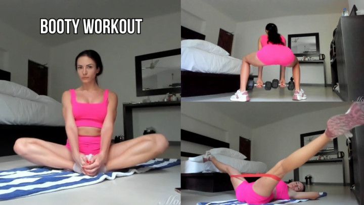 Booty Burn in Tight Pink Shorts