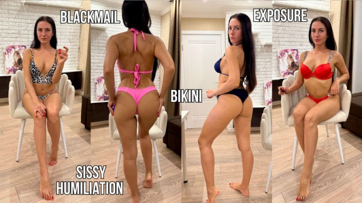 Sissy Exposed & Addicted: Bikini Brainwash by Cruel Goddess