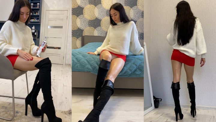 Householding teasing non-nude clip