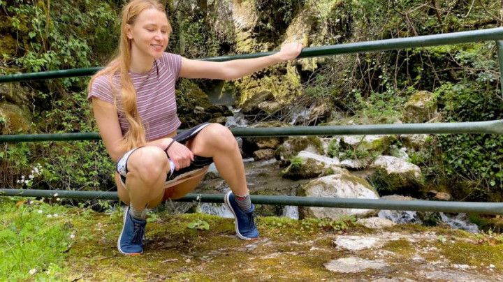 Sneaky pee on a public bridge