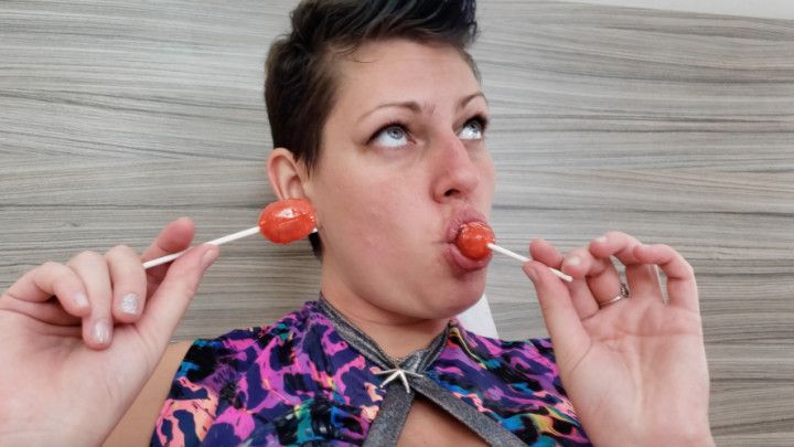 Slowly Sucking On Two Blow Pops
