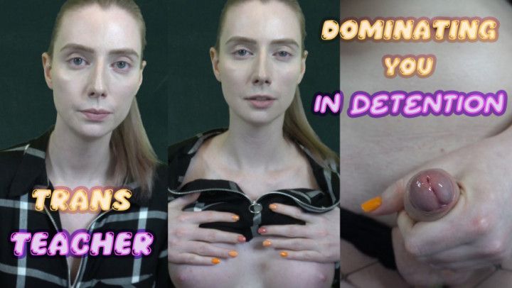 Trans Teacher Makes You Blow Her in Detention JOI