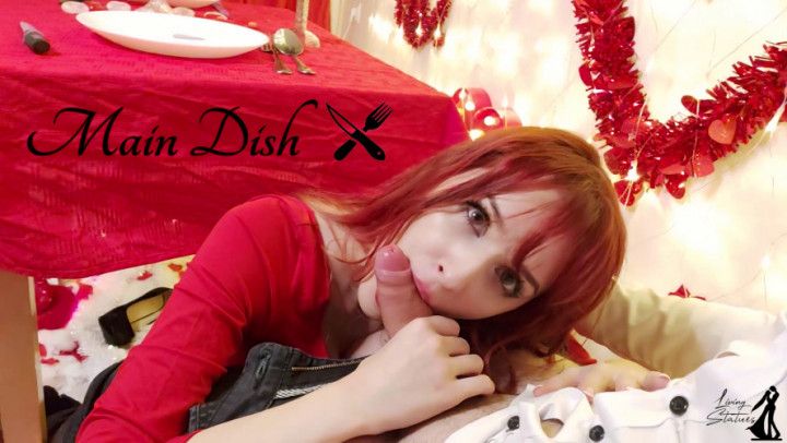 Valentine's Day blowjob under the table