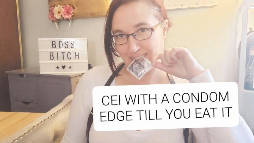 Eat your Cum from a Condom - Edging CEI