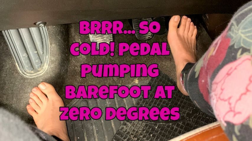 It's cold! pedal pumping barefoot in 0 degrees